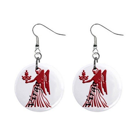 Zodiac Sign Virgo Dangle Earrings Jewelry 1 inch Buttons 12176353