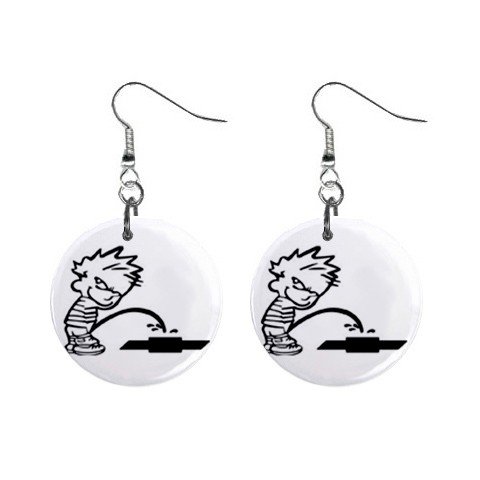 Pee on Chevy Dangle Earrings Jewelry 1 inch Buttons 12305974