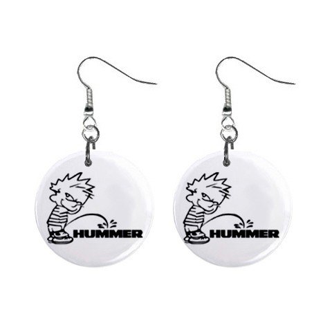 Pee On Hummer Dangle Earrings Jewelry 1 inch Buttons 12305976