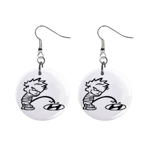 Pee On Hyundia Dangle Earrings Jewelry 1 inch Buttons 12305977