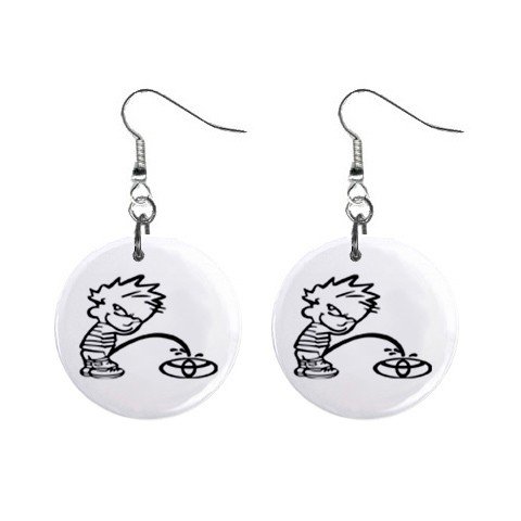 Pee On Toyota Dangle Earrings Jewelry 1 inch Buttons 12305980