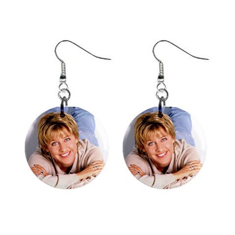 Ellen Degeneres #3 Dangle Earrings Jewelry 1 inch Buttons 12305981