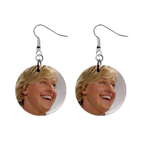 Ellen Degeneres #2 Dangle Earrings Jewelry 1 inch Buttons 12305983