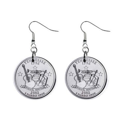 Tennessee State Quarter Dangle Earrings Jewelry 1 inch Buttons 12302513