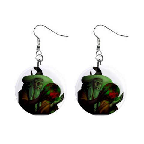 Wizard Mystic Dangle Earrings Jewelry 1 inch Buttons12334746