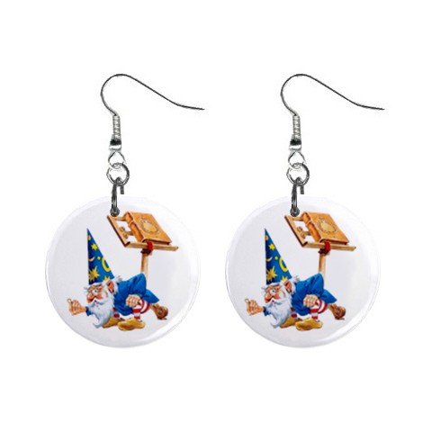 Wizard Mystic Dangle Earrings Jewelry 1 inch Buttons12334741
