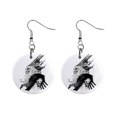 Wizard Mystic Dangle Earrings Jewelry 1 inch Buttons12334737