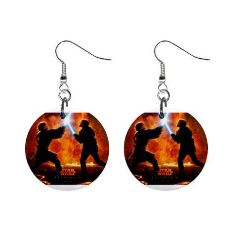 Star Wars Dangle Earrings Jewelry 1 inch Buttons 12320255