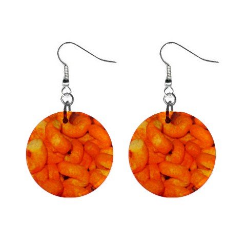 New Cheetos Cheese Curls Dangle Earrings Jewelry 1" Button Round 12329177