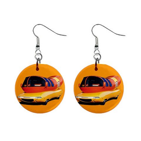 New Oscar Mayer Mobile Dangle Earrings Jewelry 1" Button Round 12329451
