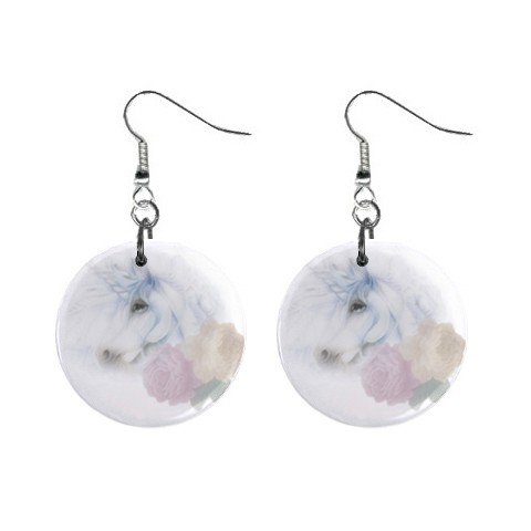 Unicorn Dangle Earrings Jewelry 1 inch Buttons 12041301