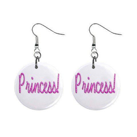 Princess Dangle Earrings Jewelry 1 inch Buttons 12116680