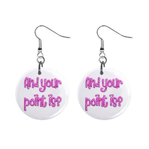 And your point is? Dangle Earrings Jewelry 1 inch Buttons 12116681