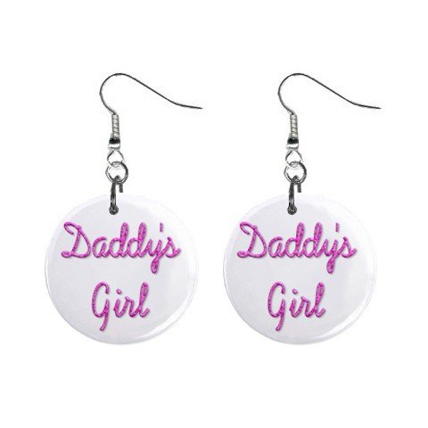 Daddy's Girl Dangle Earrings Jewelry 1 inch Buttons 12116684