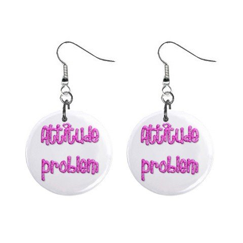 attitude problem Dangle Earrings Jewelry 1 inch Buttons 12116688