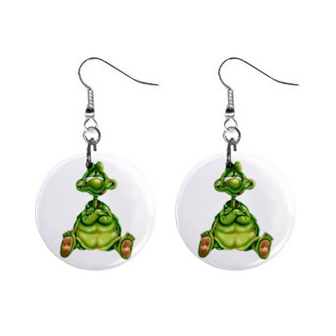 Cartoon Turtle Dangle Earrings Jewelry 1 inch Buttons 12479608