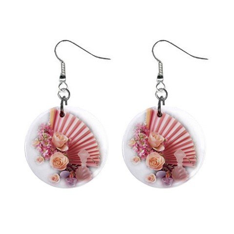 Seashell Spa Dangle Earrings Jewelry 1 inch Buttons 12479610