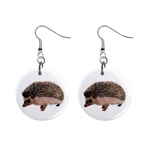 Hedgehog Dangle Earrings Jewelry 1 inch Buttons 12479763
