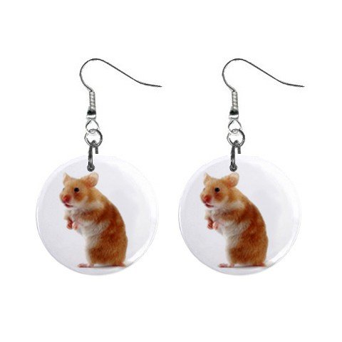 Hamster Dangle Earrings Jewelry 1 inch Buttons 12479761