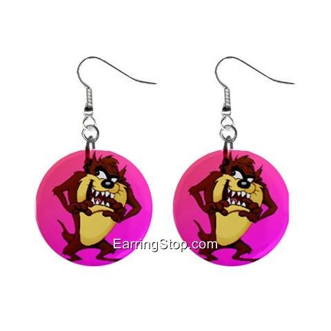 Taz Devil #1 Dangle Earrings Jewelry 1 inch Buttons 12409540