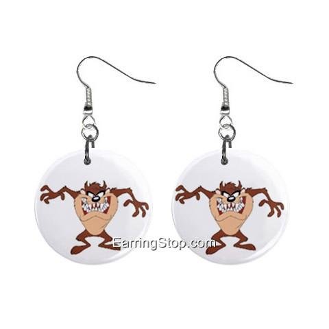 Taz Devil #3 Dangle Earrings Jewelry 1 inch Buttons 12409538