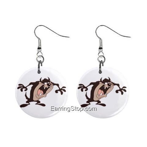 Taz Devil #4 Dangle Earrings Jewelry 1 inch Buttons 12409537