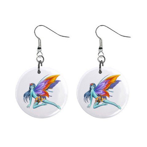 Fairy Fairie #1 Dangle Earrings Jewelry 1 inch Buttons 12310653