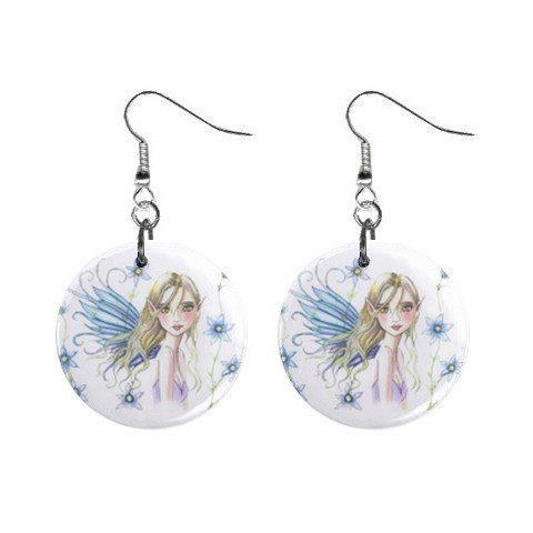 Fairy Fairie #4 Dangle Earrings Jewelry 1 inch Buttons 12310655