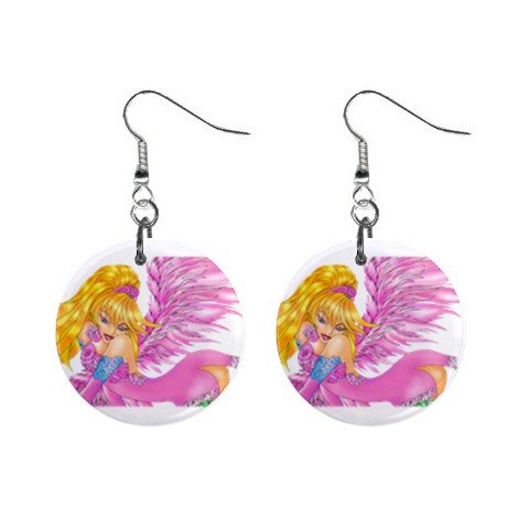 Fairy Fairie #6 Dangle Earrings Jewelry 1 inch Buttons 12310661