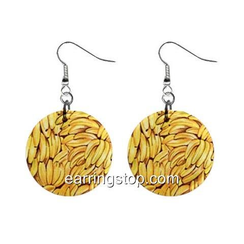 Go Bananas Dangle Earrings Jewelry 1 inch Buttons 12398777