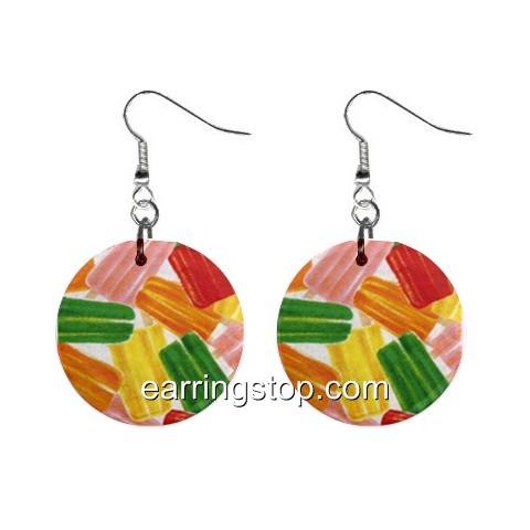 Popsicles Dangle Earrings Jewelry 1 inch Buttons 12345358