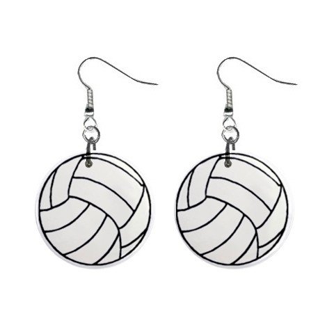 Volleyball #2 Dangle Earrings Jewelry 1 inch Buttons 12479798