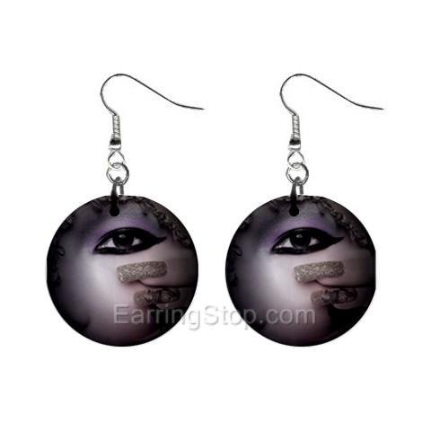 Goth #3 Face Dangle Earrings Jewelry 1 inch Buttons 12479619