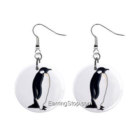 Penguin #1 Dangle Earrings Jewelry 1 inch Buttons 12418566
