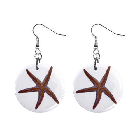 Star Fish Dangle Earrings Jewelry 1 inch Buttons 12479786