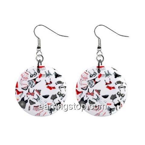 Undies Dangle Earrings Jewelry 1 inch Buttons 12398823