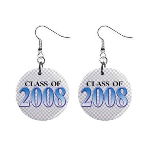 Class of 2008 Dangle Earrings Jewelry 1 inch Buttons 12628261