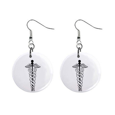 Cadecus Dangle Button Earrings Jewelry 1 inch Round 12779136
