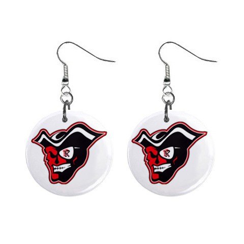 Rangeview High School Raider Mascot Dangle Button Earrings Jewelry 12949811