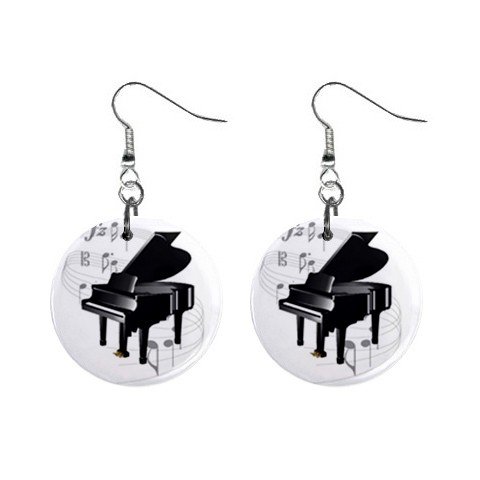 New Piano Music Notes Dangle Button Earrings Jewelry 13690093