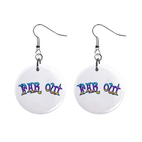 New FAR Out Dangle Button Earrings Jewelry 13631630
