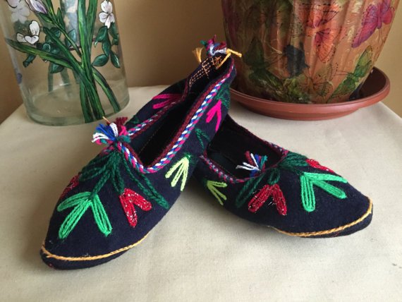 Vintage Native Bulgarian Rhodope Slippers