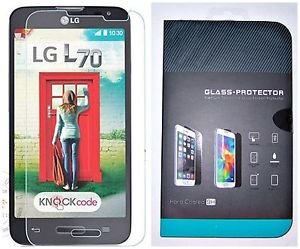 Transparent Tempered Glass Screen Protector LG Optimus L70 MS323