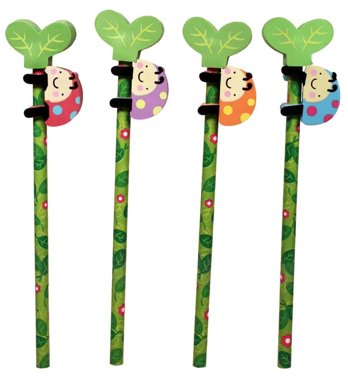 Ladybug Eraser & Pencil - Set of 4
