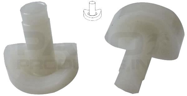 24 Coved Nylon Stem 3/4" Bumpers Tubular Bases & Patio Chairs - White