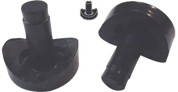 8 Coved Nylon Stem 3/4" Bumpers Tubular Bases & Patio Chairs - Black