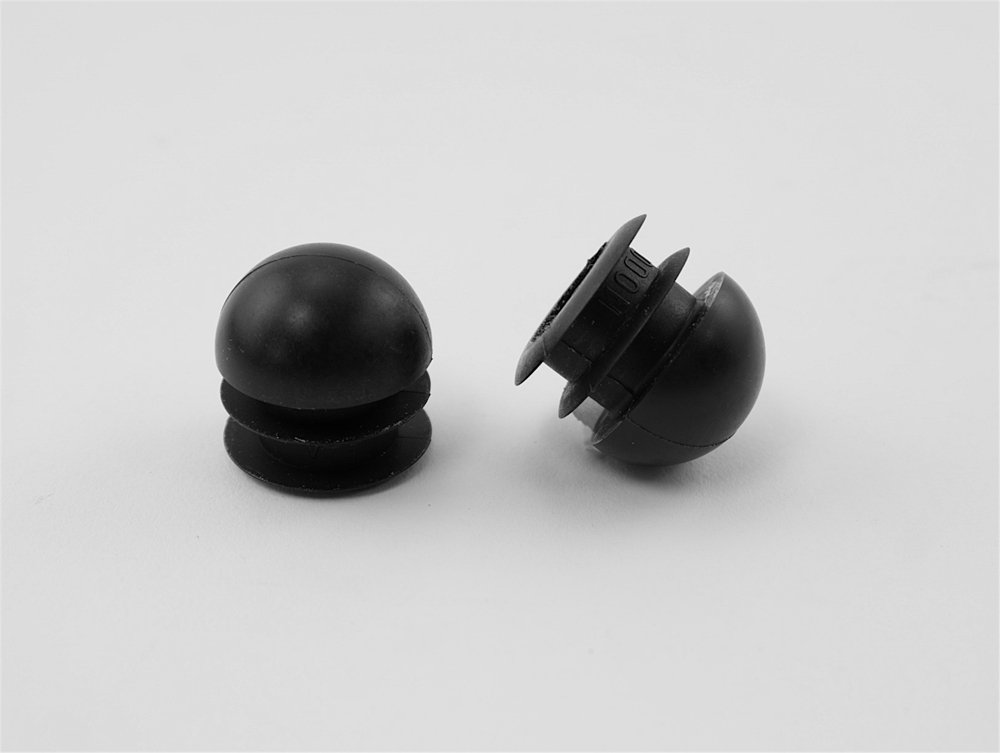 16 1" Multi-Gauge Round Ball Tube Insert Glides for Patio Furniture