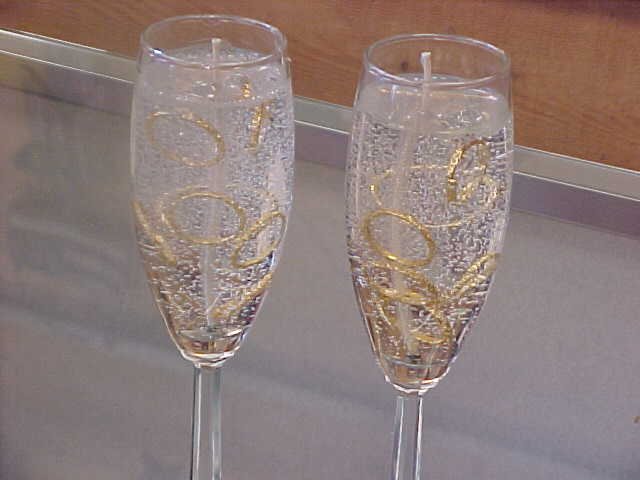Item #: C56 - Wedding Rings Gel Candles