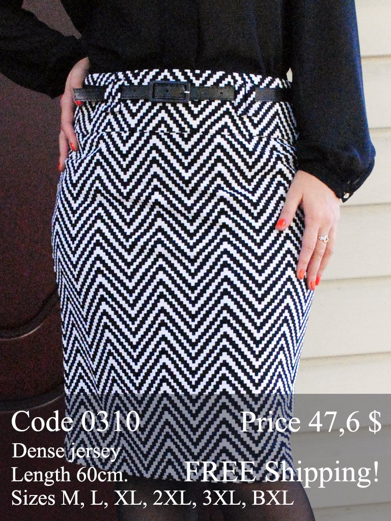 Summer midi pencil skirt