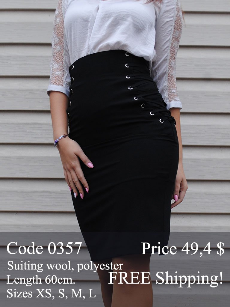 Summer midi pencil skirt